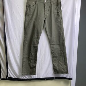 General Denim Works Men's Olive Straight Jeans